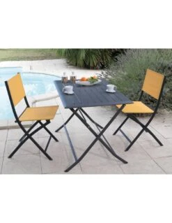 Table Pliante LORITA 110 X 70 Cm En Aluminium - Graphite 8 Table Pliante LORITA 110 X 70 Cm En Aluminium - Graphite -Petit Coin Vert Magasin table pliante lorita 110 x 70 cm en aluminium 3