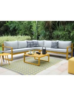 Tapis D'extérieur 240x150 Cm - Coloris Au Choix - Graphite / Moutarde