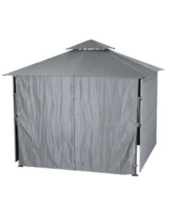 Tonnelle Avec Auvent Amalya 3x3m - Acier Traité époxy, Polyester Ardoise 17 Tonnelle Avec Auvent Amalya 3x3m - Acier Traité époxy, Polyester Ardoise -Petit Coin Vert Magasin tonnelle avec auvent amalya 3x3m acier traite epoxy polyester ardoise 4