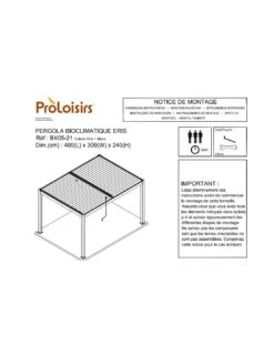 Tonnelle Bioclimatique Eris Manuel 3x4m En Aluminium Grey Blanc 31 Tonnelle Bioclimatique Eris Manuel 3x4m En Aluminium Grey Blanc -Petit Coin Vert Magasin tonnelle bioclimatique eris 3x4m aluminium grey blanc proloisirs 8