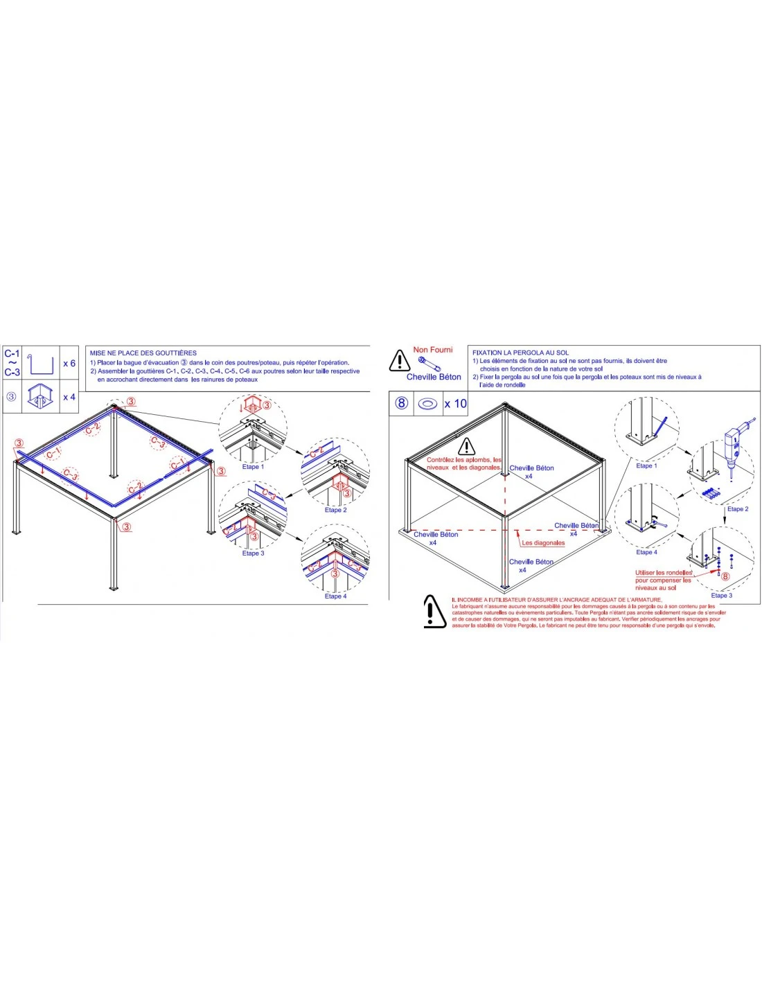 Tonnelle Bioclimatique Eris Manuel 4x4m En Aluminium Grey Blanc 19 Tonnelle Bioclimatique Eris Manuel 4x4m En Aluminium Grey Blanc – Image 17