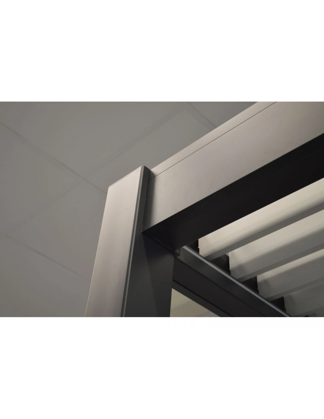 Tonnelle Bioclimatique Zéphir 3x4 M En Aluminium Avec Lames Motorisées - Gris 13 Tonnelle Bioclimatique Zéphir 3x4 M En Aluminium Avec Lames Motorisées - Gris – Image 11