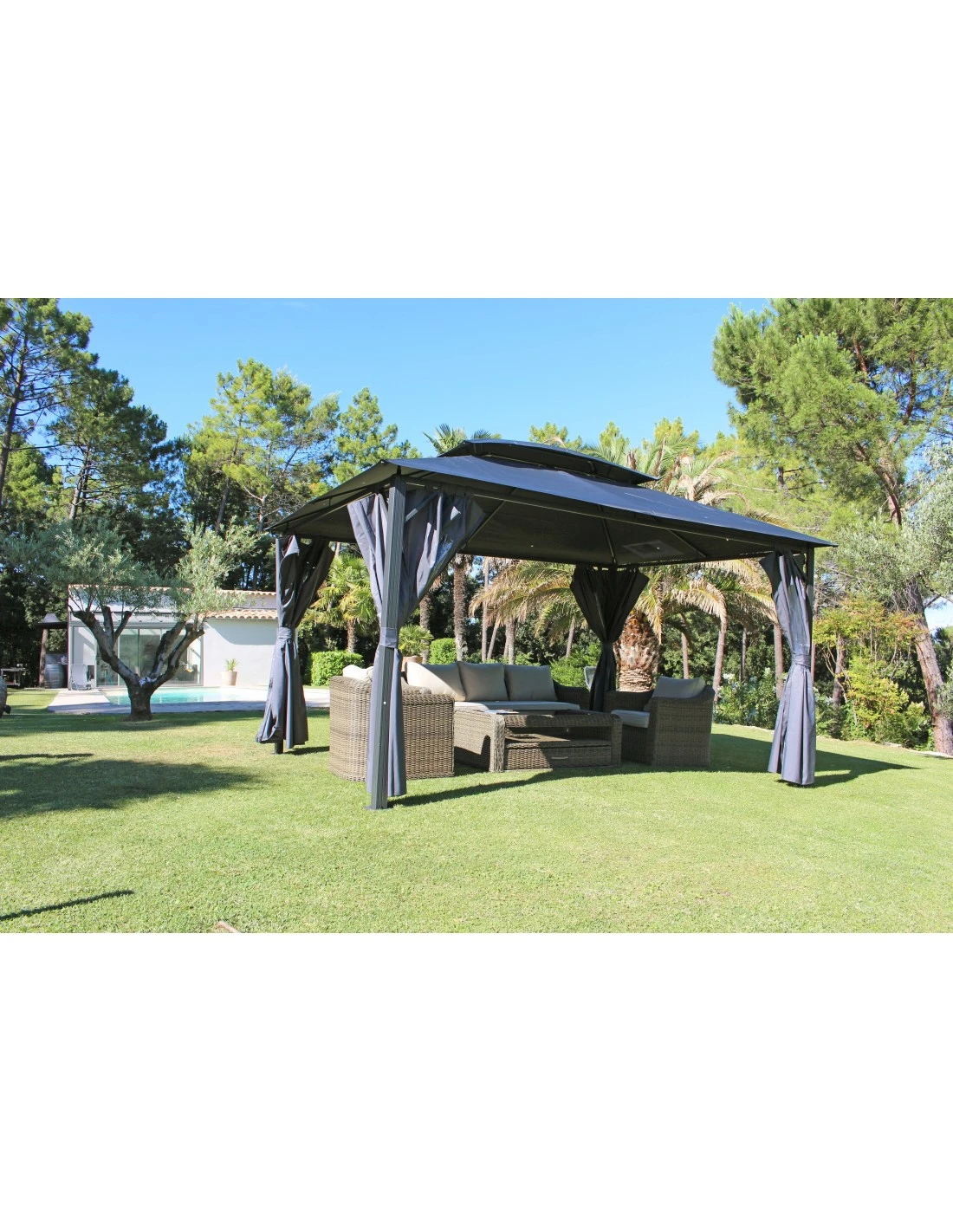 Tonnelle Indra En Acier Et Aluminium 3 X 4 M 3 Tonnelle Indra En Acier Et Aluminium 3 X 4 M