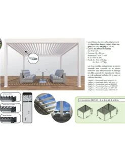 Tonnelle Zéphir Adossée Bioclim 3x4 M Motorisé - Grey / Gris 14 Tonnelle Zéphir Adossée Bioclim 3x4 M Motorisé - Grey / Gris -Petit Coin Vert Magasin tonnelle zephir adossee bioclim 3x4 m motorise 11