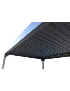 Tonnelle Zéphir Bioclim 3x4 M En Aluminium Avec Lames Orientables - Gris -Petit Coin Vert Magasin tonnelle zephir bioclim 3 x 4m en aluminium avec lames orientables 3