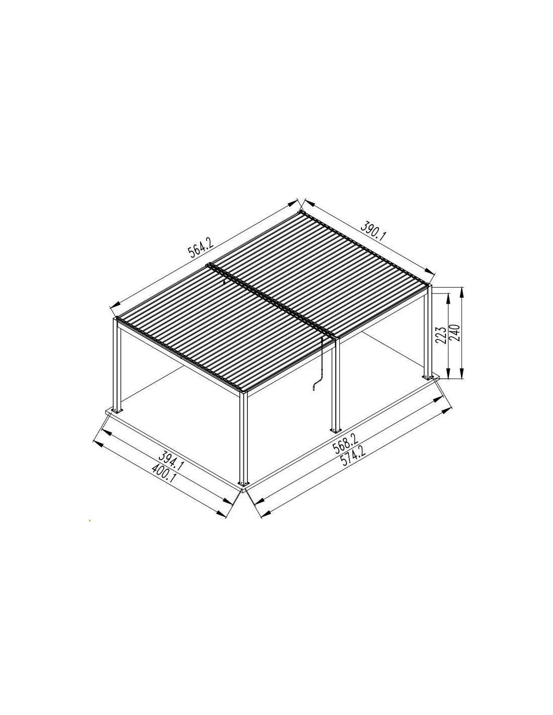 Tonnelle Zéphir Bioclim 6x4 M En Aluminium Avec Lames Orientables 4 Tonnelle Zéphir Bioclim 6x4 M En Aluminium Avec Lames Orientables – Image 2