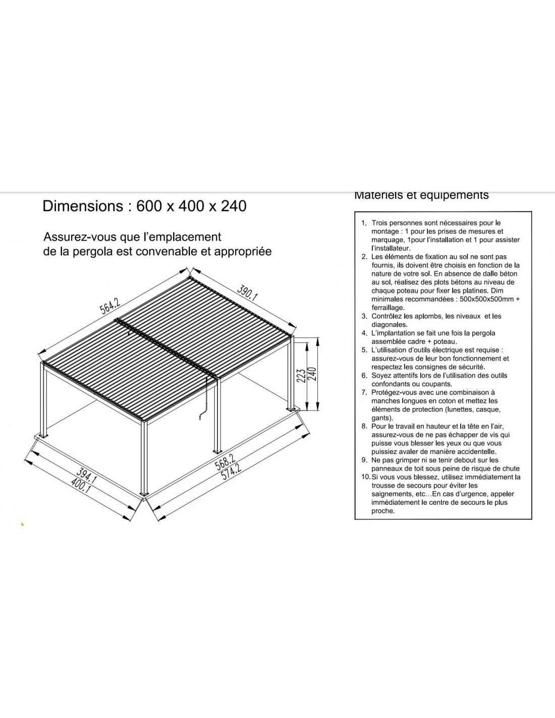 Tonnelle Zéphir Bioclim 6x4 M En Aluminium Avec Lames Orientables 17 Tonnelle Zéphir Bioclim 6x4 M En Aluminium Avec Lames Orientables – Image 15