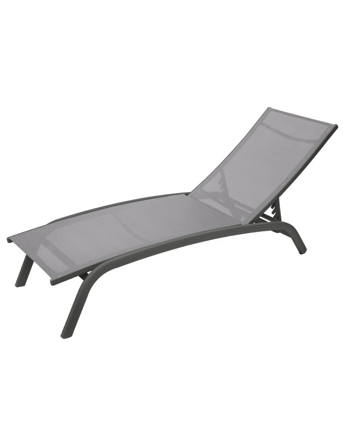 Transat Bonao 4 Positions - Aluminium Et Texaline - Graphite / Galet 3 Transat Bonao 4 Positions - Aluminium Et Texaline - Graphite / Galet