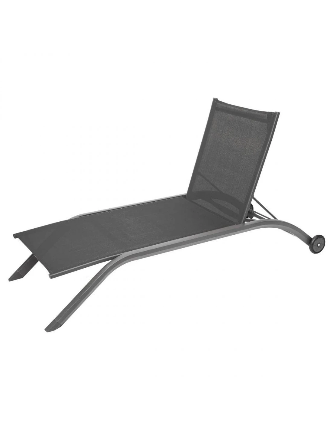 Transat De Jardin Milenio - 5 Positions - Aluminium Et Texaline - Graphite / Anthracite 4 Transat De Jardin Milenio - 5 Positions - Aluminium Et Texaline - Graphite / Anthracite – Image 2