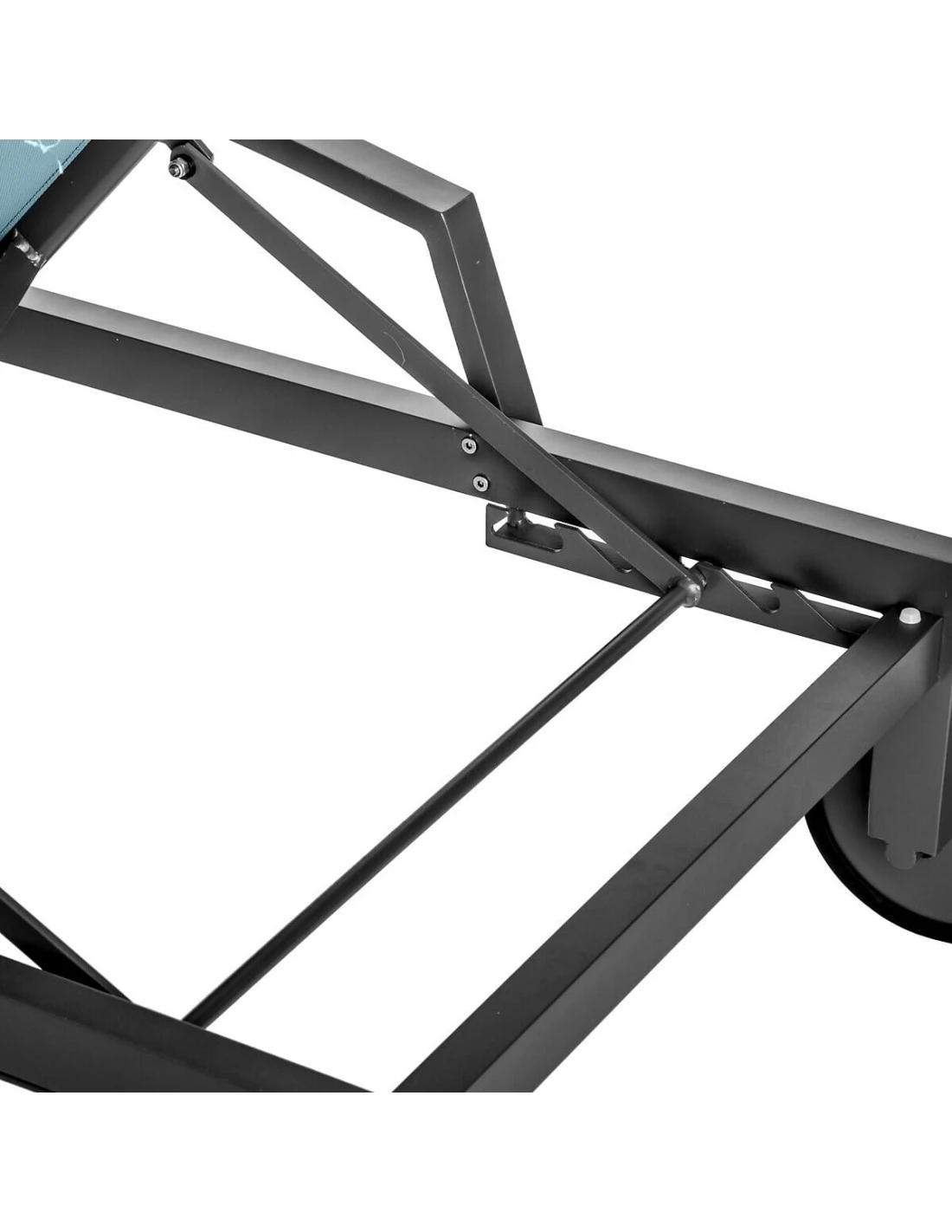 Transat De Jardin Ocala 4 Positions Aluminium Et Texaline - Graphite / Bleu Canard 8 Transat De Jardin Ocala 4 Positions Aluminium Et Texaline - Graphite / Bleu Canard – Image 6