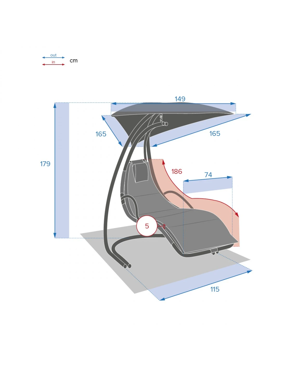 Transat Suspendu Majorque Ardoise En Acier époxy 10 Transat Suspendu Majorque Ardoise En Acier époxy – Image 8
