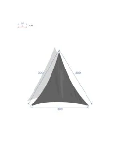 Voile D'ombrage Curacao Triangulaire 3 X 3 X 3 M - Polyester - Blanc 7 Voile D'ombrage Curacao Triangulaire 3 X 3 X 3 M - Polyester - Blanc -Petit Coin Vert Magasin voile d ombrage curacao triangulaire 3 x 3 x 3 m polyester blanc 2
