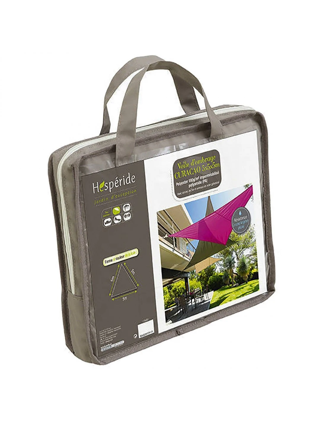 Voile D'ombrage Curacao Triangulaire 5 X 5 X 5 M 5 Voile D'ombrage Curacao Triangulaire 5 X 5 X 5 M â Image 3